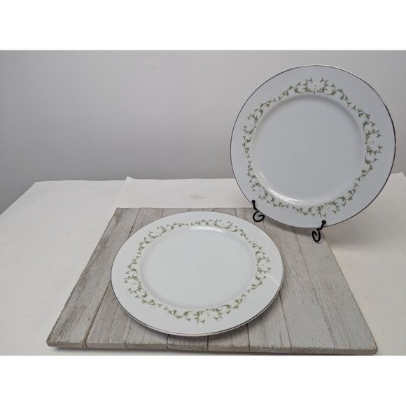 Set of 2 Sheffield China Japan Elegance 10 3/8" Dinner Plates - Picture 1 of 9
